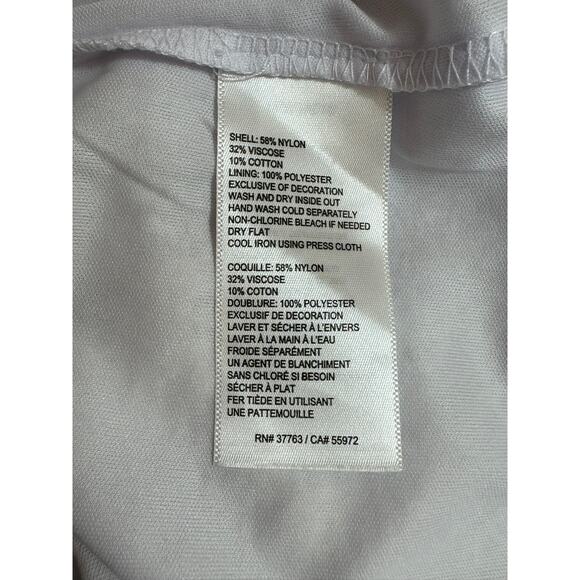 RAFAELLA White Lace Cap Sleeve Blouse 1X NWT Lined Romantic Plus Size Top - Picture 4 of 7